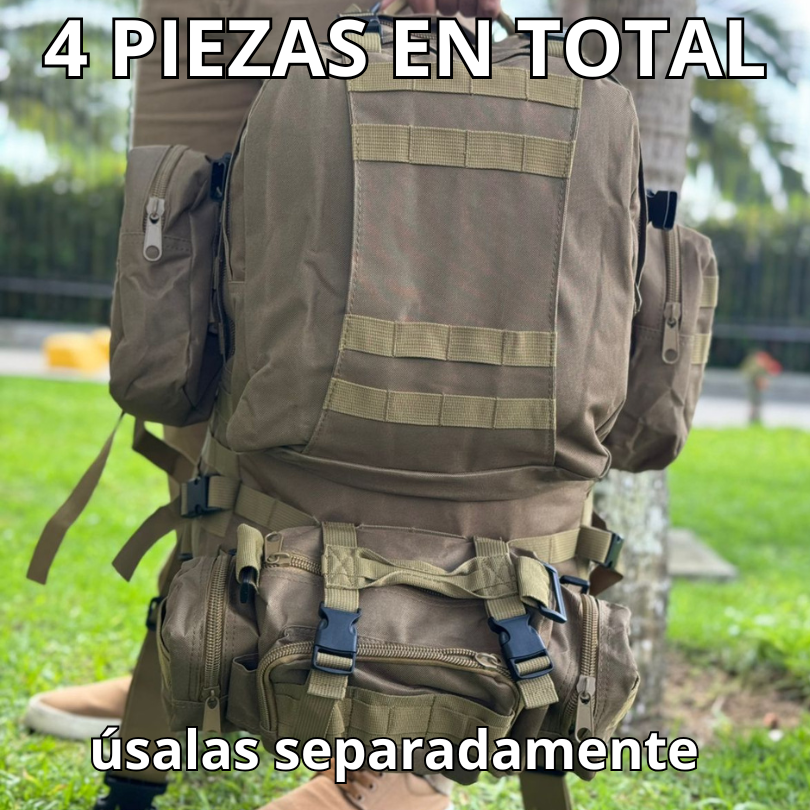 Maleta Tactica 4 en 1 65 Litros Camping, senderismo viajes