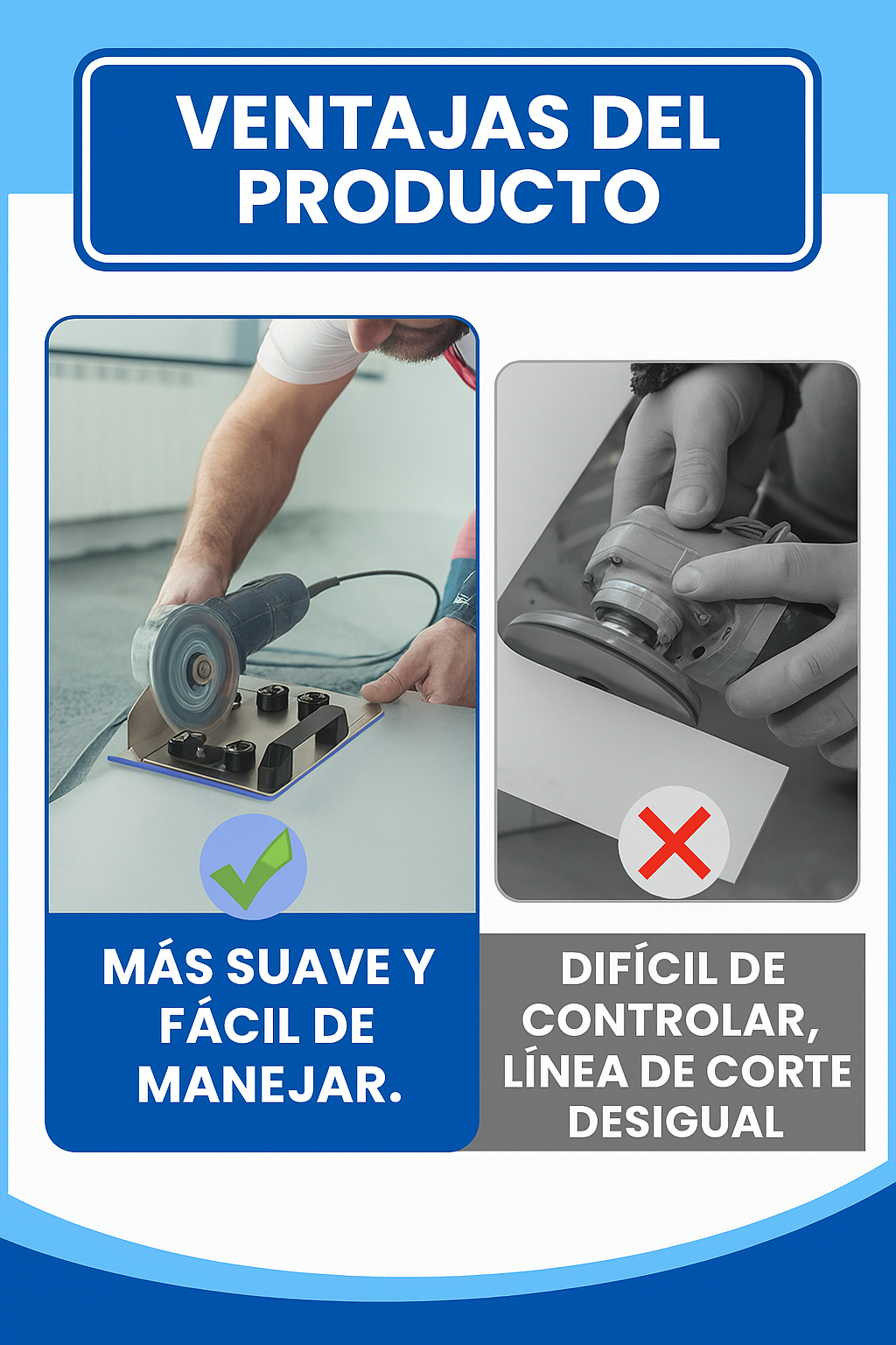 Soporte para corte biscelado