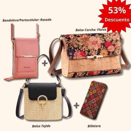🎁 Solo por mayo: 3 Bolsos+Billetera (Gran Ahorro)