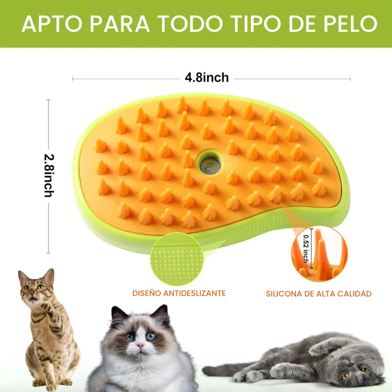 Cepillo con Vapor 3 en 1 para Gato
