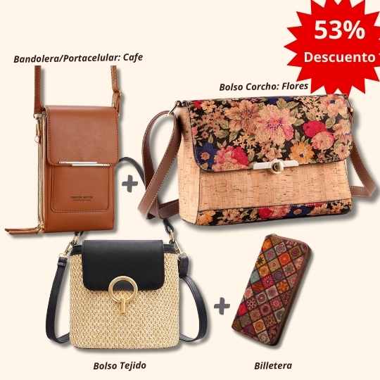 🎁 Solo por mayo: 3 Bolsos+Billetera (Gran Ahorro)