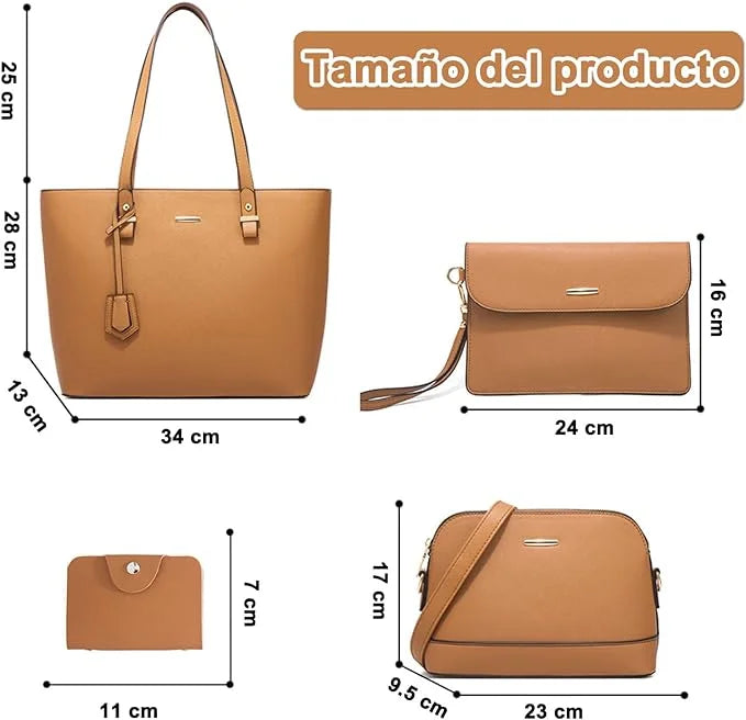 Set de Bolso 4 en 1 para Mujer
