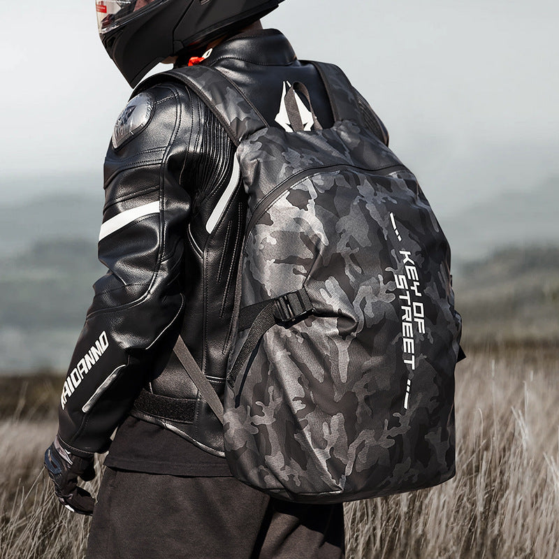 Morral Impermeable para casco moto Reflectivo gran capacidad