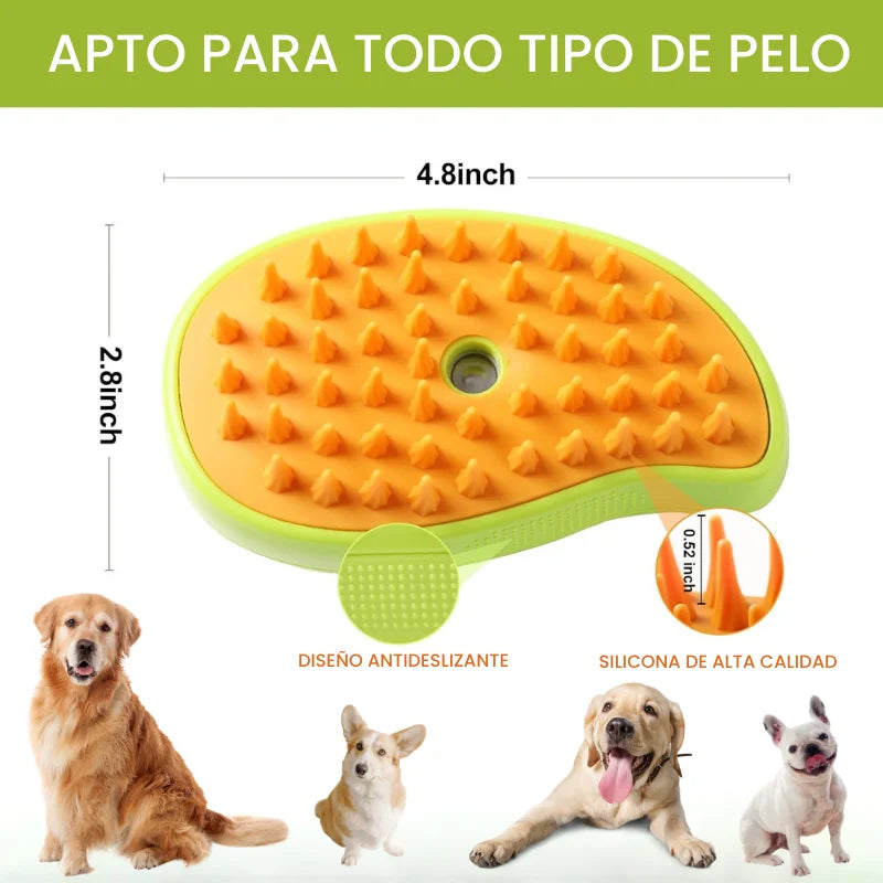 Cepillo con Vapor 3 en 1 para Perro