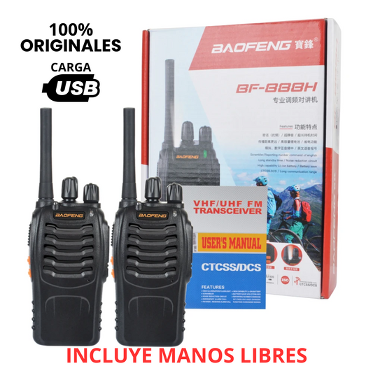 Par de radios de comunicación walkie-Talkie Baofeng