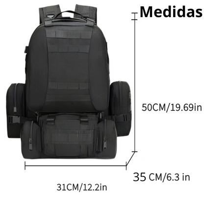 Maleta Tactica 4 en 1 65 Litros Camping, senderismo viajes