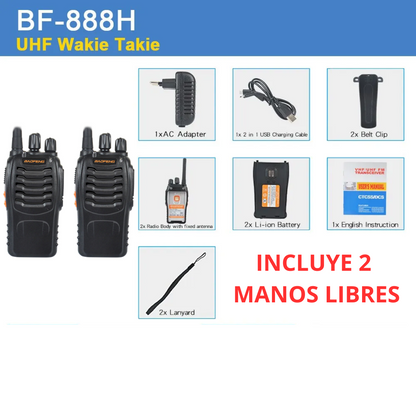 Par de radios de comunicación walkie-Talkie Baofeng