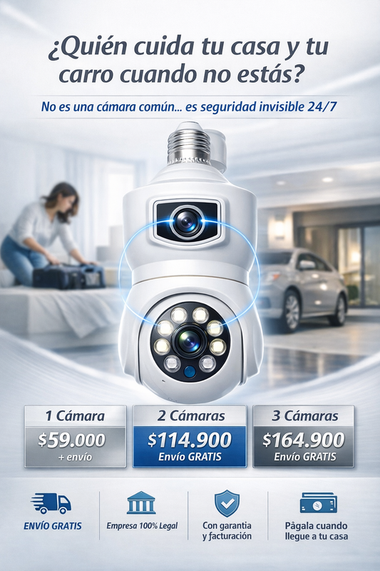 Camara doble lente wifi 2.4Ghz con microfono