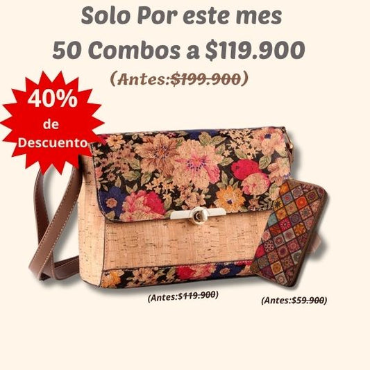 Bolso + Billetera en Corcho Portugués – ¡Descuento Mes de la Madre!